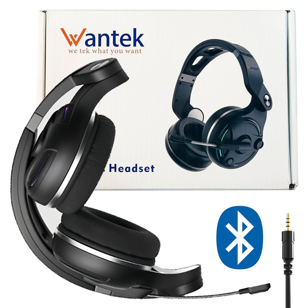 Wireless Gaming Headset Bluetooth with Microphone 3D Sound Foldable Headphone