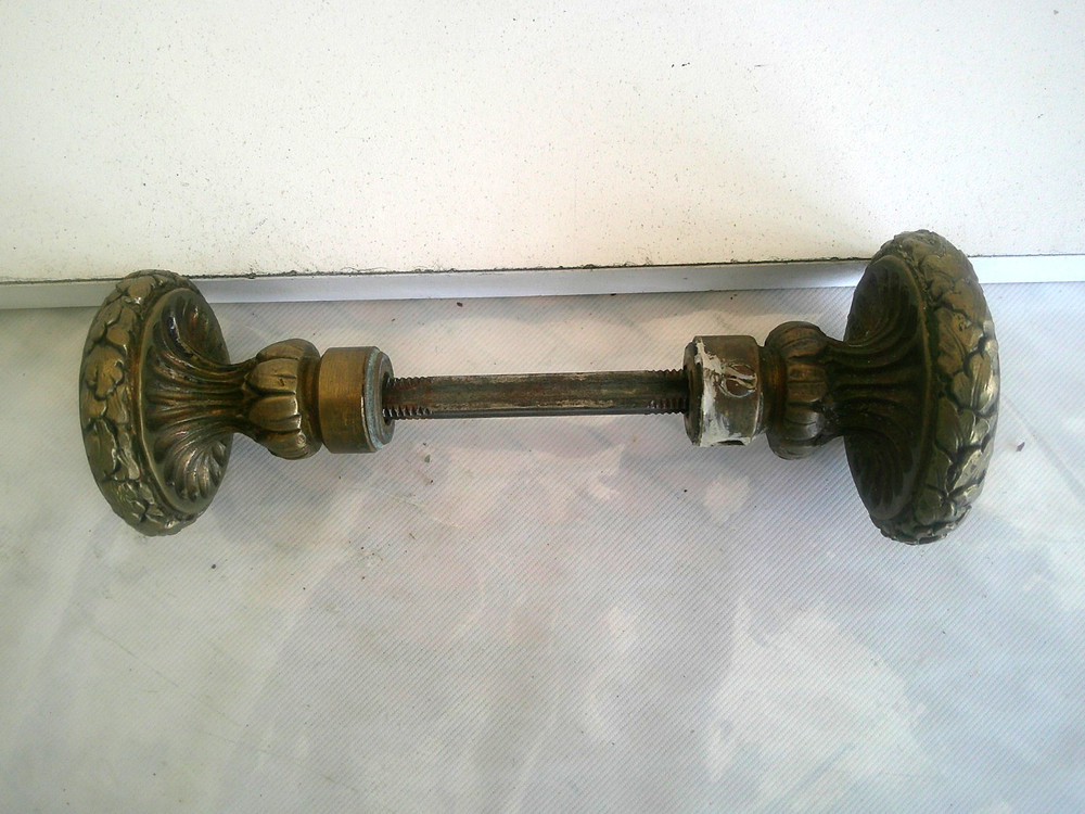 Antique Victorian Fancy Solid Brass Door Knob set