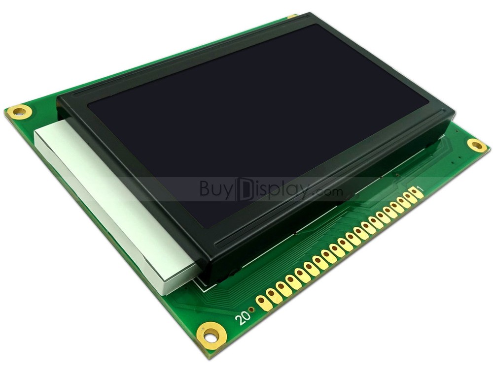 Black 128x64 Graphic LCD Display Module w//KS0107+KS0108 Controller,Tutorial
