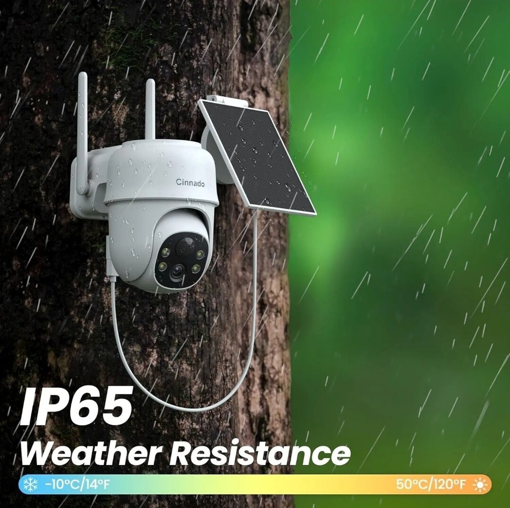 Wireless Outdoor Security Camera: 2K, Solar/Battery Powered, Alexa Compatible