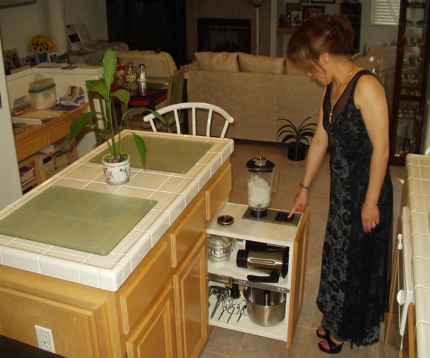 In Counter Blender & Food Processor (Nutone Food Center) w 1000W Drop-in Motor