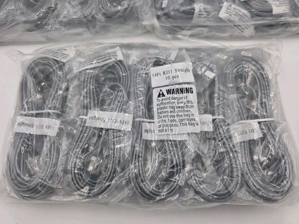 50-Pack RJ11 - RJ11 14ft Cable