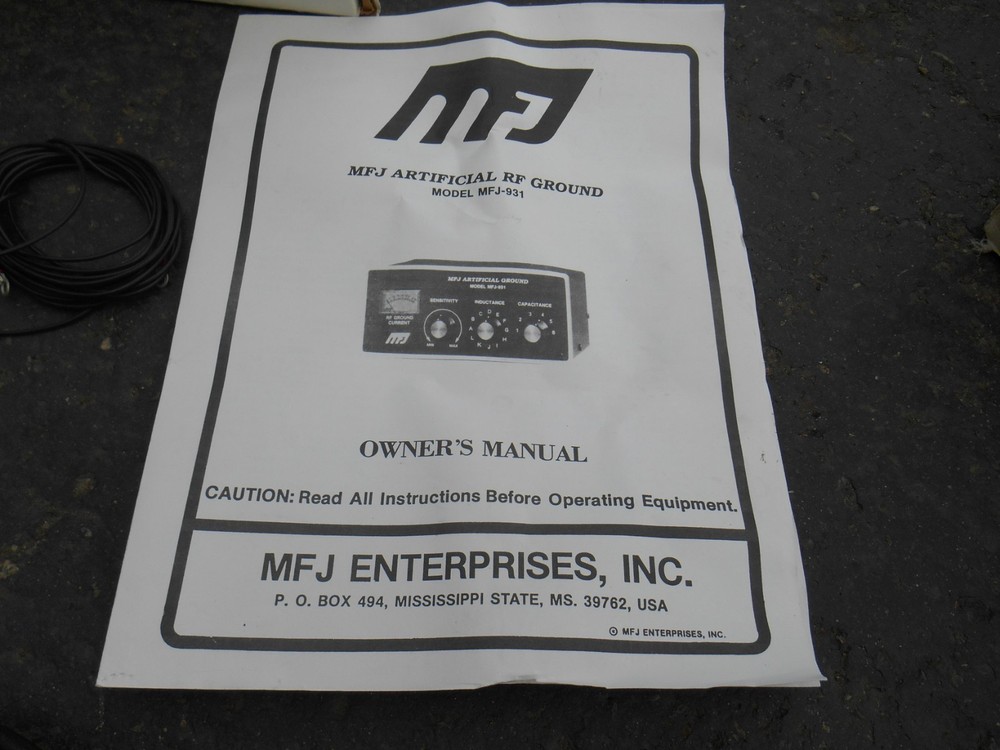 MFJ-931 NOS Artificial Ground new in box MINTY