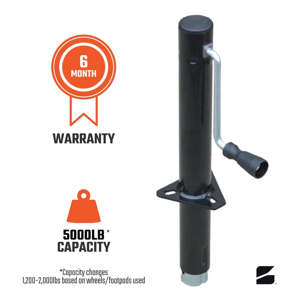 Trailer Jack Pro Series Manual Sidewind 5000 lb Capacity