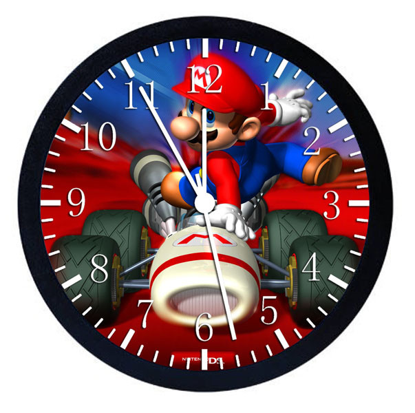 Super Mario Black Frame Wall Clock W56