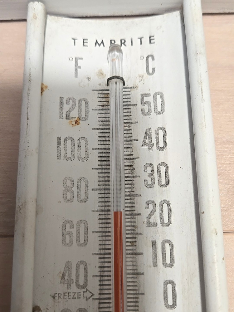 Taylor Temprite 8" Metal Wall Thermometer Tested