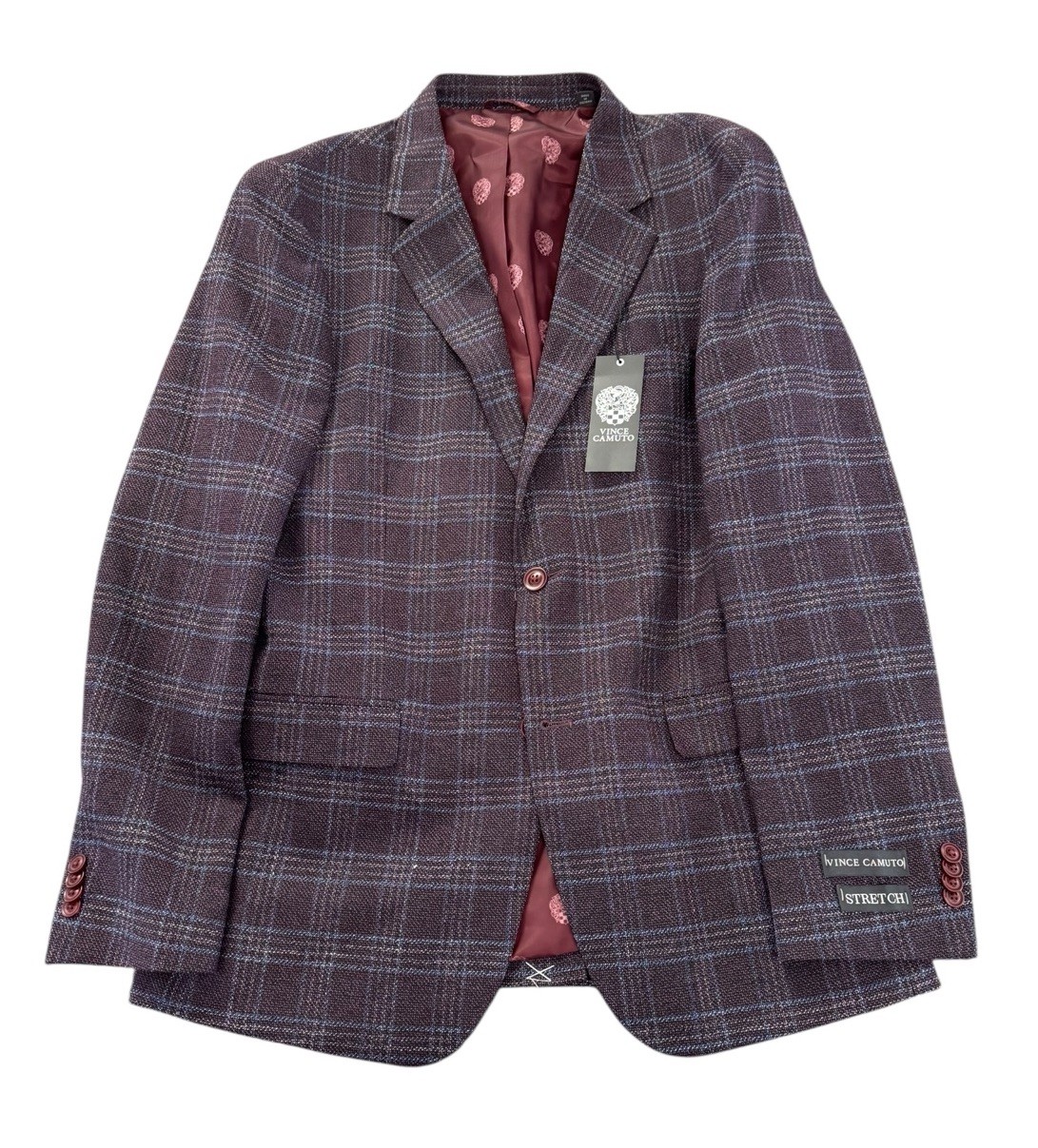 NEW Vince Camuto Men's Slim-Fit Pattern Sport Coat Red Size 38R NWT FREE Ship