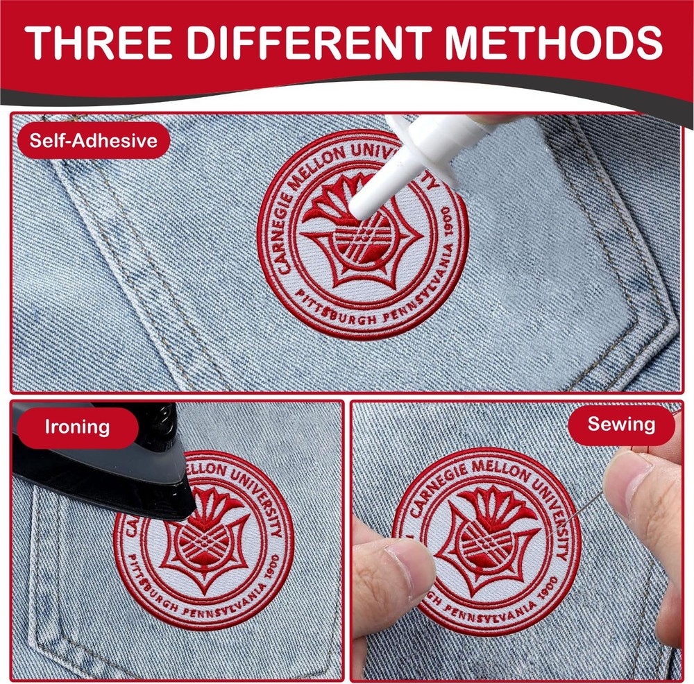 Carnegie Mellon University Logo Iron On Patch - Sew Patch - Embroidered Patch