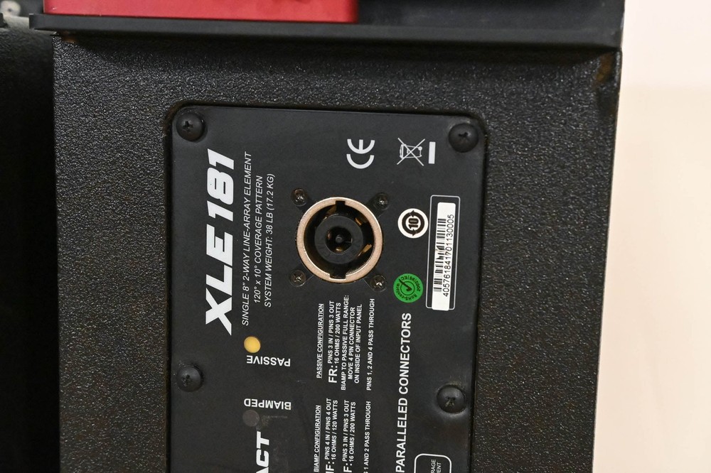 Electro-Voice (EV) XLE181 8" 2-Way Passive Line Array Speaker (PAIR) CG01THN