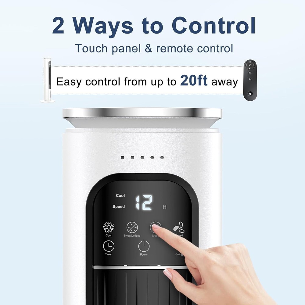 Windowless Portable Air Conditioner Ac Unit with Remote,37” Ventless Evaporative
