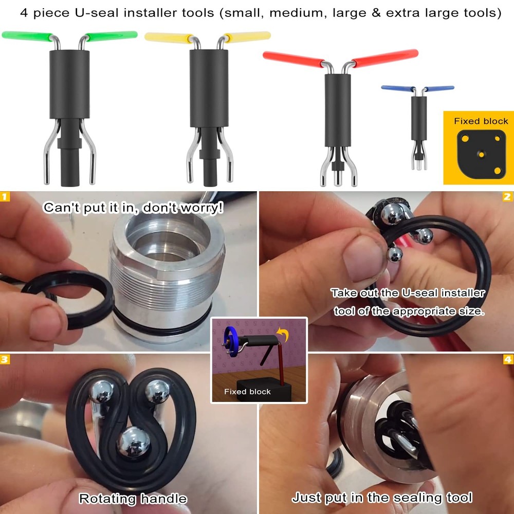 Hydraulic Seal Installation Tool Set, Cylinder Twistor Kit...