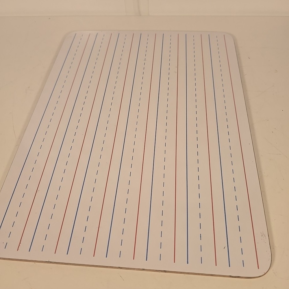 Dry Erase Board Two Sided Lined/Plain 9" x 12"