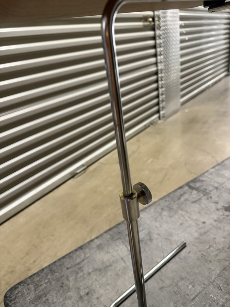 Authentic Herman Miller Walnut Adjustable Height Nelson Tray Table With Box