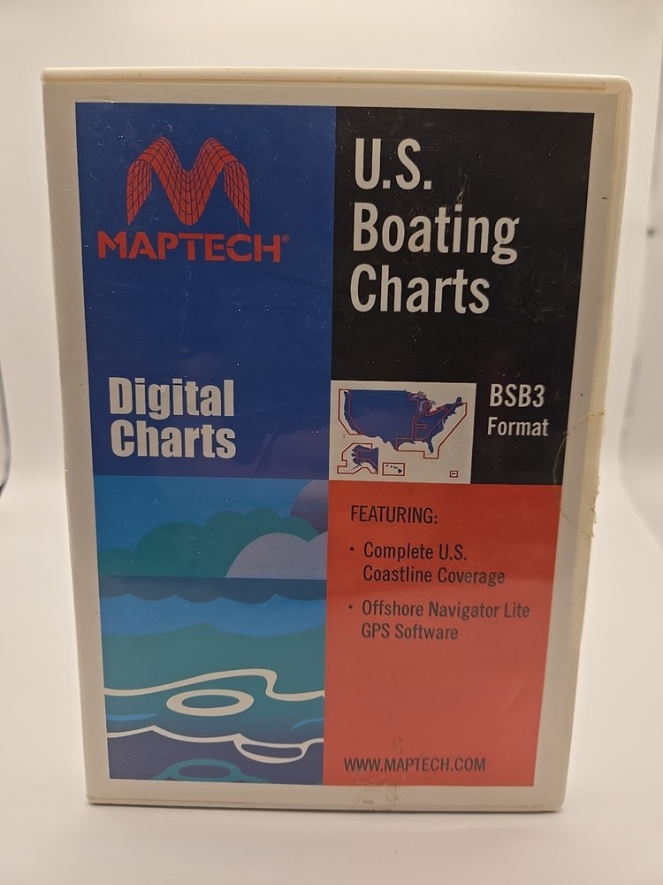 Maptech U.S. Boating Charts GPS Software DVD with BSB3 For Windows Version 3.0
