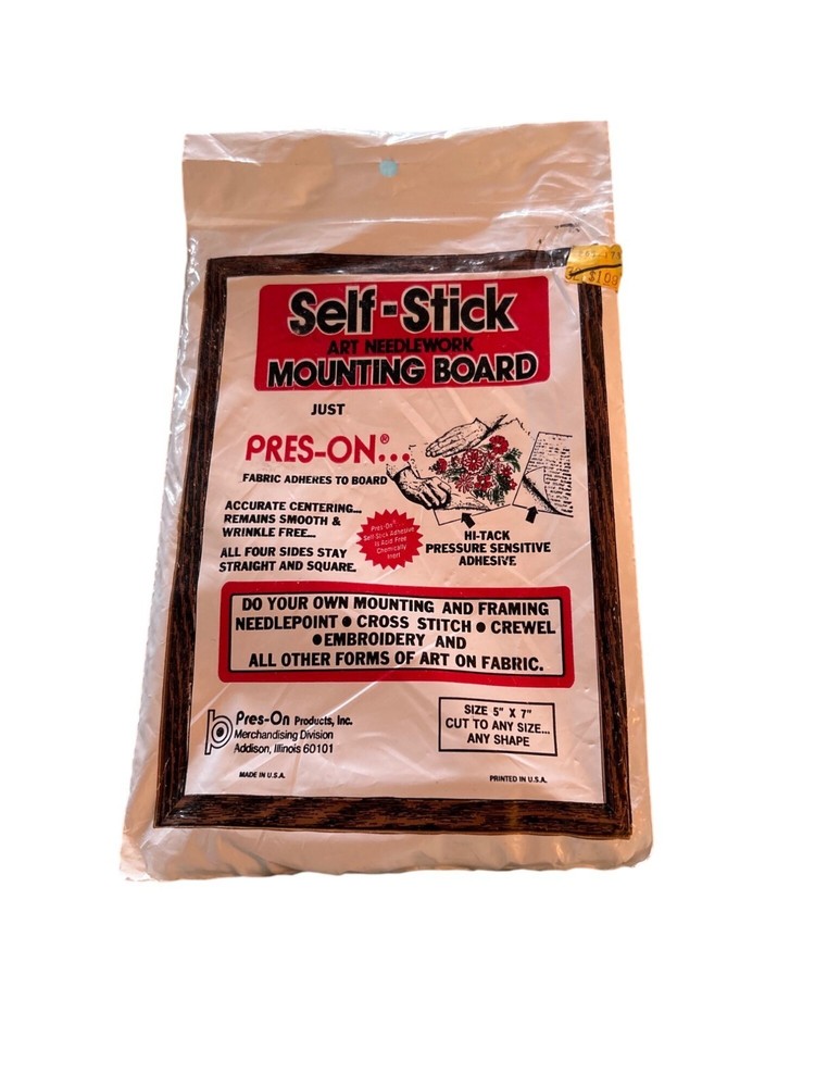 Self-Stick Art Needlework Mounting Board 5” x 7”