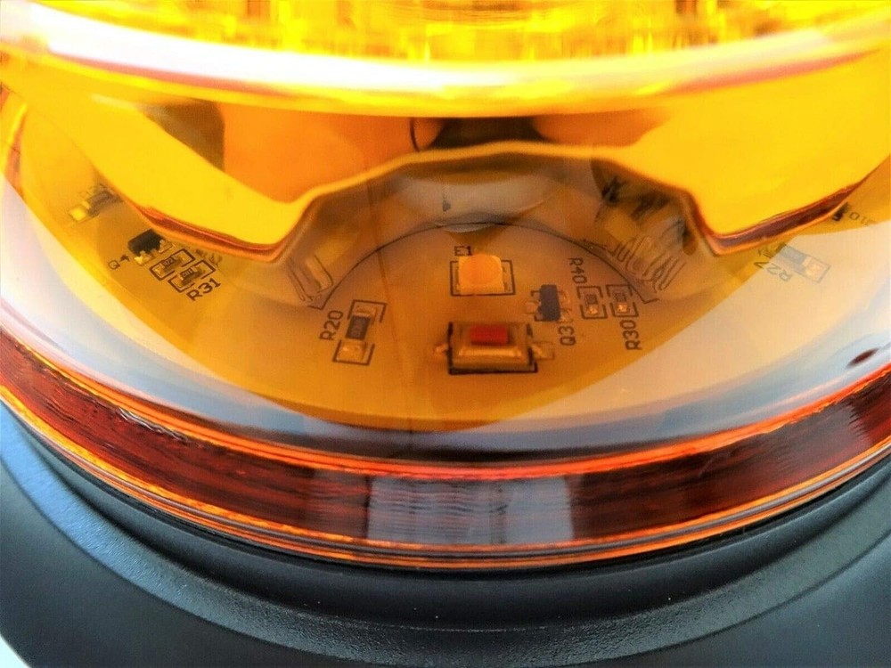 Led Flashing Strobe Beacon Emergency Slim 2" Warning Light Amber Caution E mark