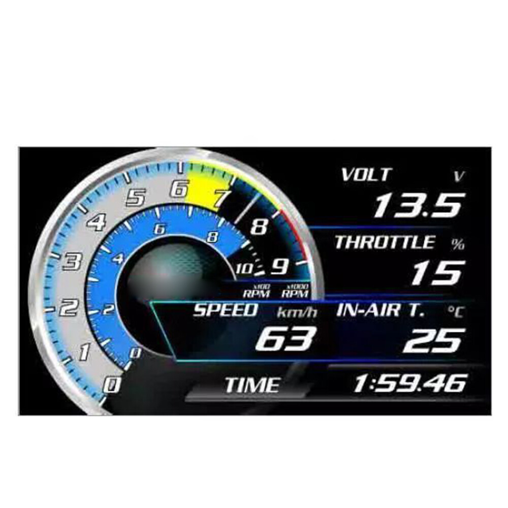Universal Speedometer Tachometer LCD Digital Instrument Cluster