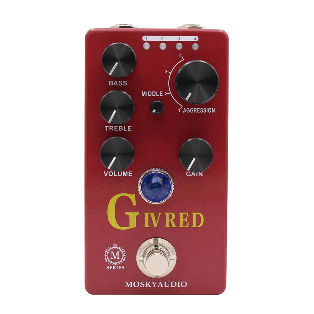 MOSKYaudio Compact Multi-Effects Pedal Preamp/Overdrive/Distortion 4 Models