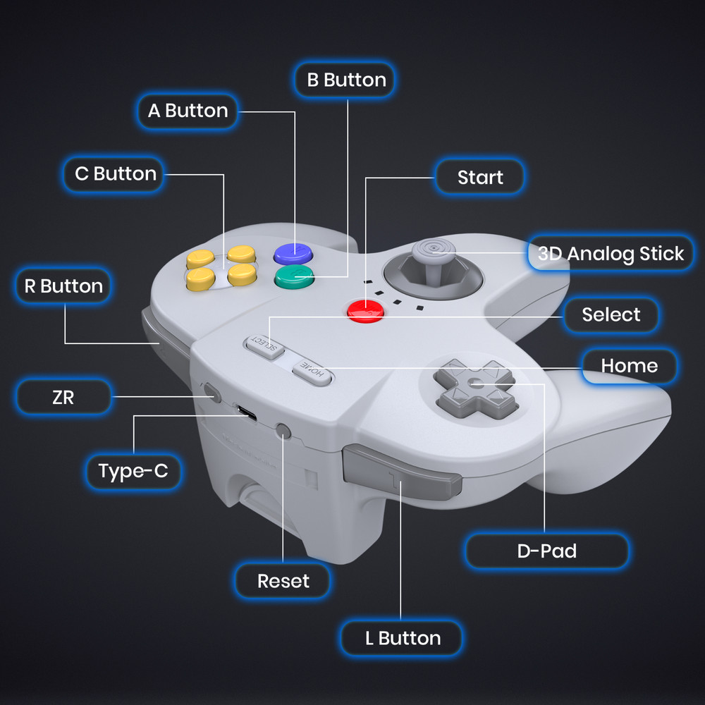 Switch N64 Controller-For Nintendo Switch NSO Edition Switch 1/2 MAC PC Window