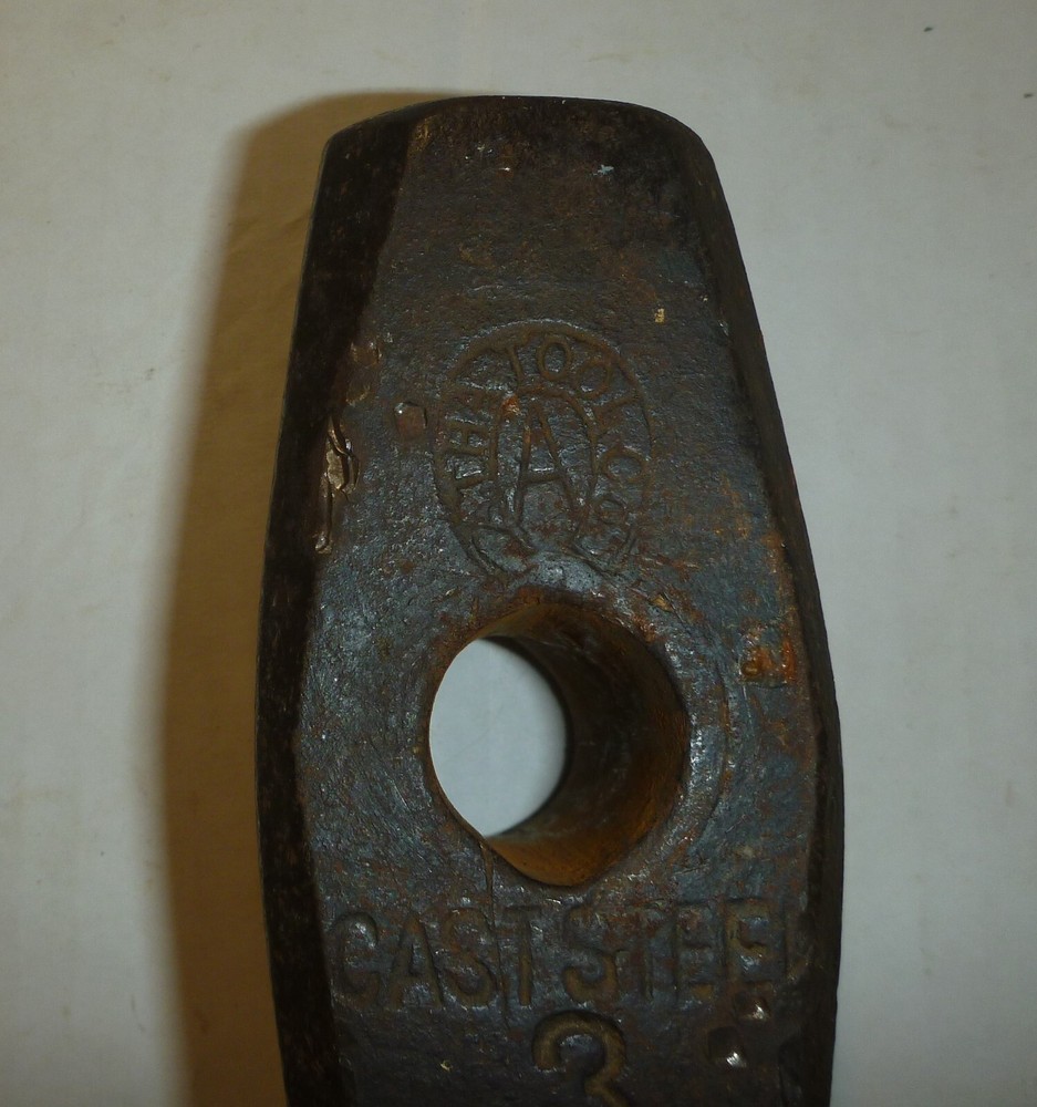 Vintage Atha 3 lb Blacksmith Sledge Hammer Head