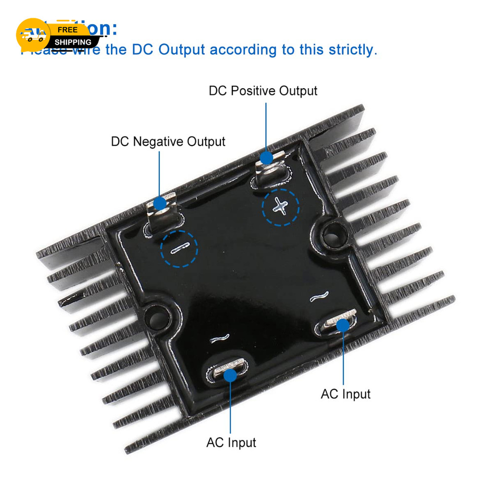 Baomain 100A Amp 1200V Volt Diode Bridge Rectifier Metal QL100A