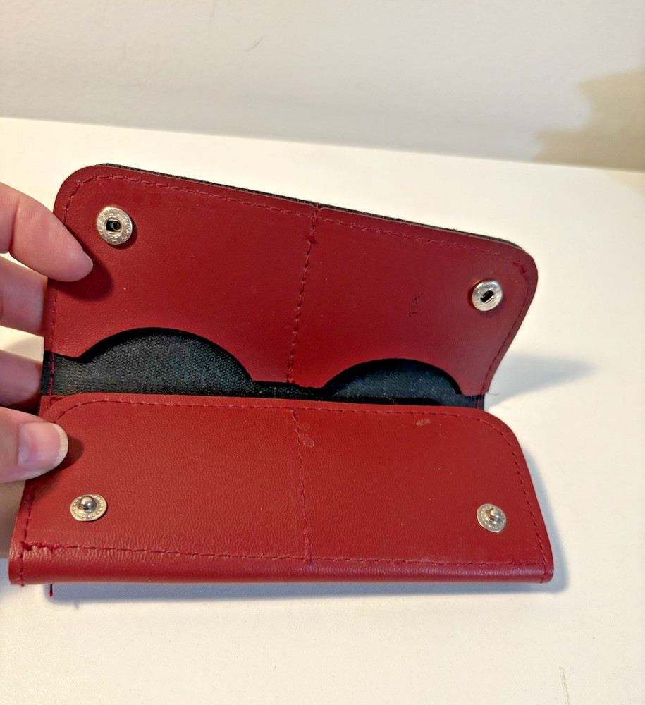 Abbey Darts Case Soft Red Double Fold Snap *Empty