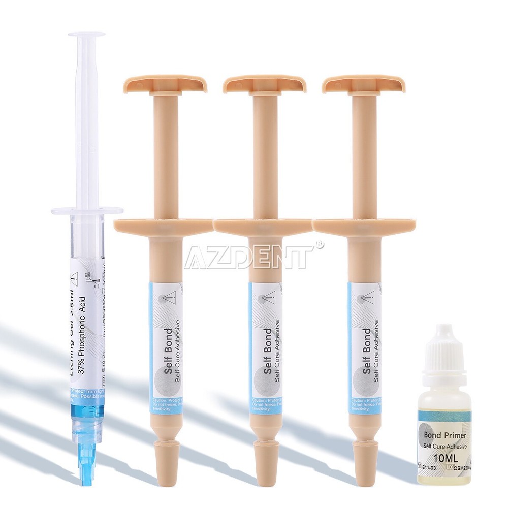 Dental Orthodontic Brackets Light Cure Bonding Adhesive Etch Gel Bonding System