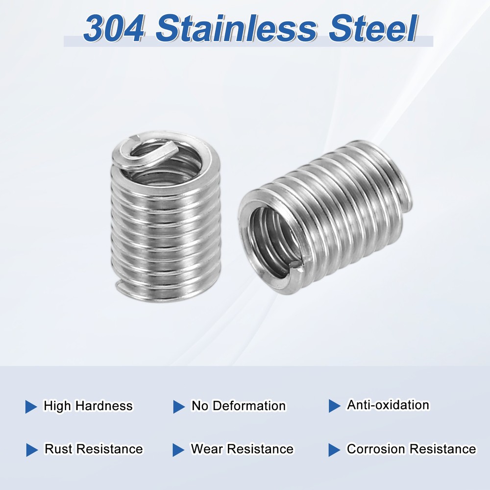 20pcs Wire Thread Inserts 6#-32 UNC 2.5D 8.8mm Helical Threaded Sleeve