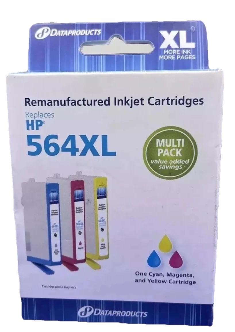 HP 564XL Data products Inkjet Cartridge Color Ink 3-Pack Cyan, Magenta, Yellow