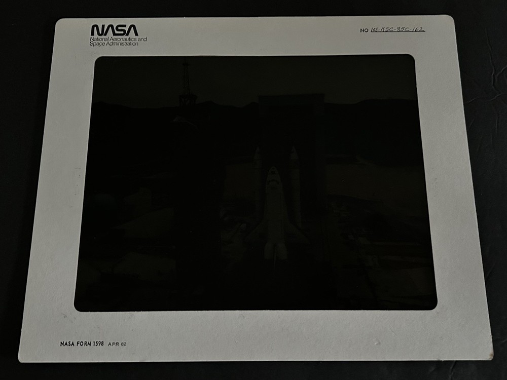 1985 NASA KSC Space Shuttle Enterprise Vandenberg CA Presentation Transparency