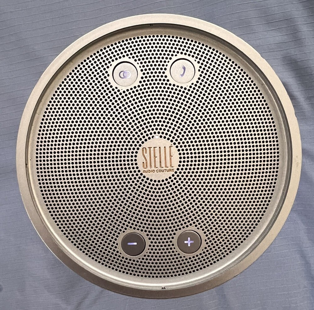 Stellé Audio Couture Pillar Bluetooth Speaker Metallic Bronze w/Power Cable EUC
