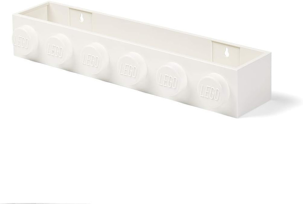 , Lego Book Rack - Decorative Floating Shelf Storage - White
