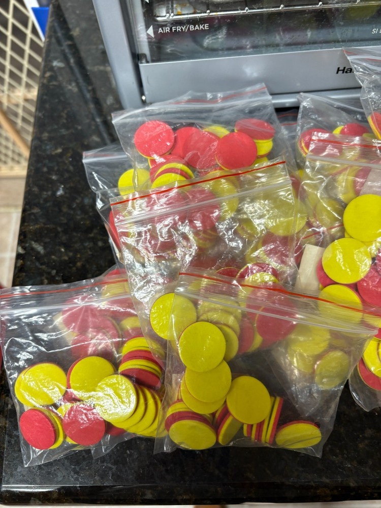 Counters: Red/Yellow Two Side PCS; Counting Manipulative; Math Counters