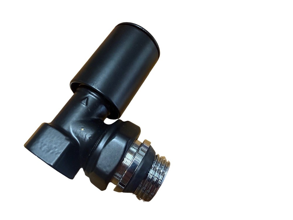 1/2" Angle Thermostatic Radiator Valve Set Black