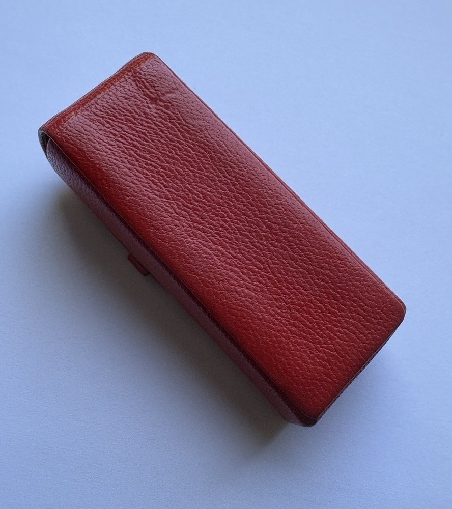 IMMACULATE & RARE Dunhill RED Leather Rollagas Pouch