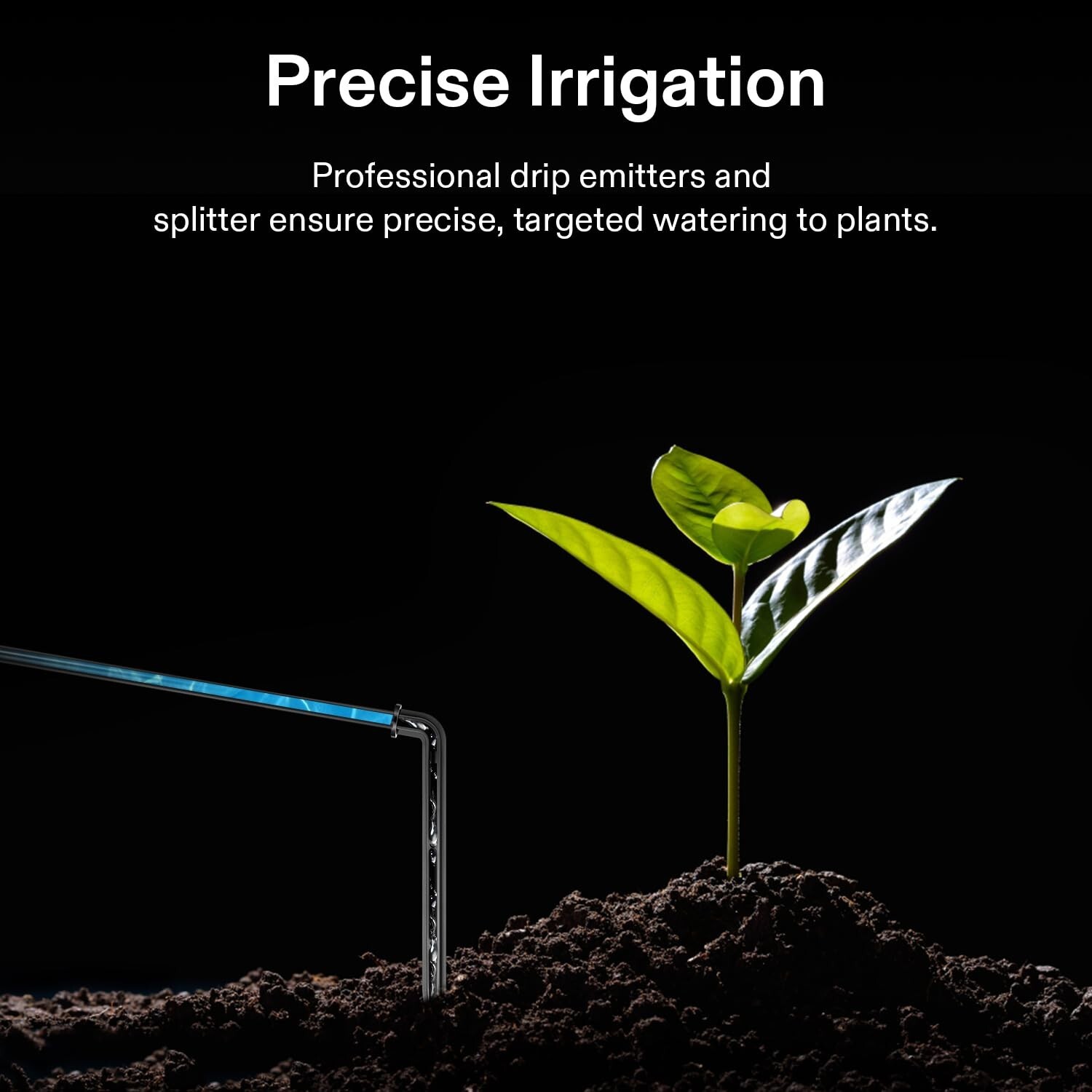 VIVOSUN FlexFeed Drip Irrigation Kit,Irrigation System w/ Pump & 4 Drip Emitters