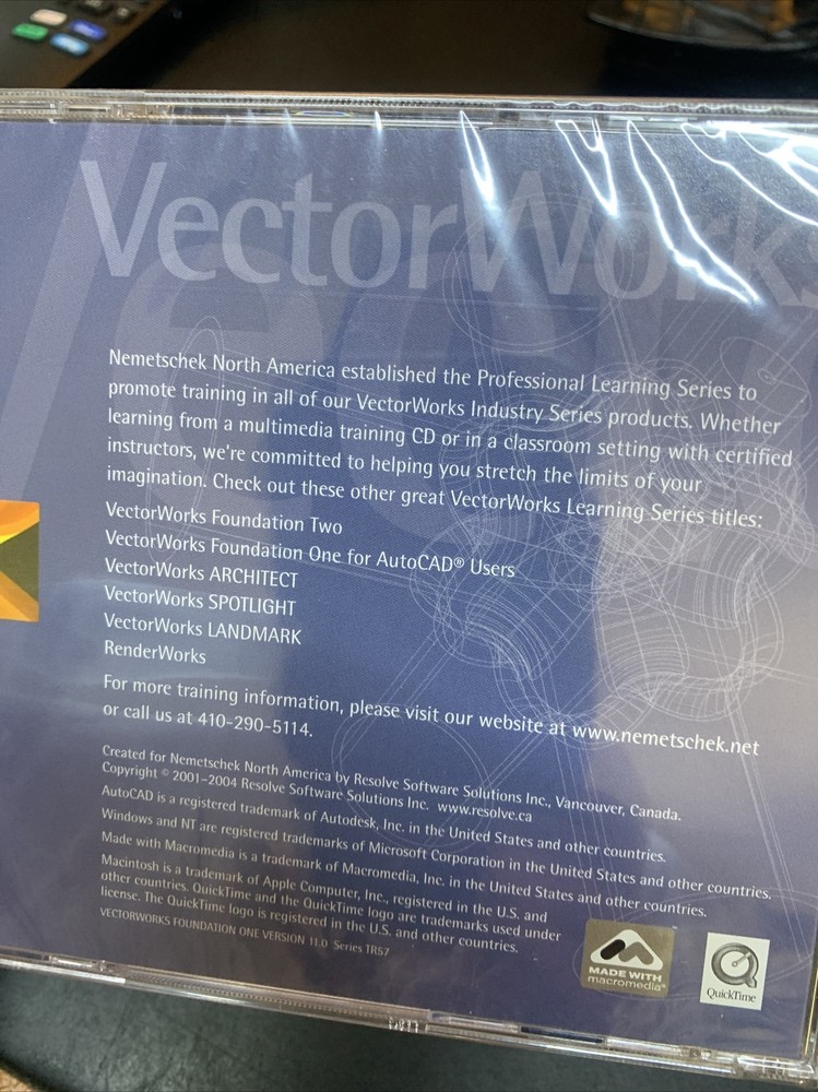 VectorWorks Learning Series, Architect & RenderWorks CD PC Version 11 New