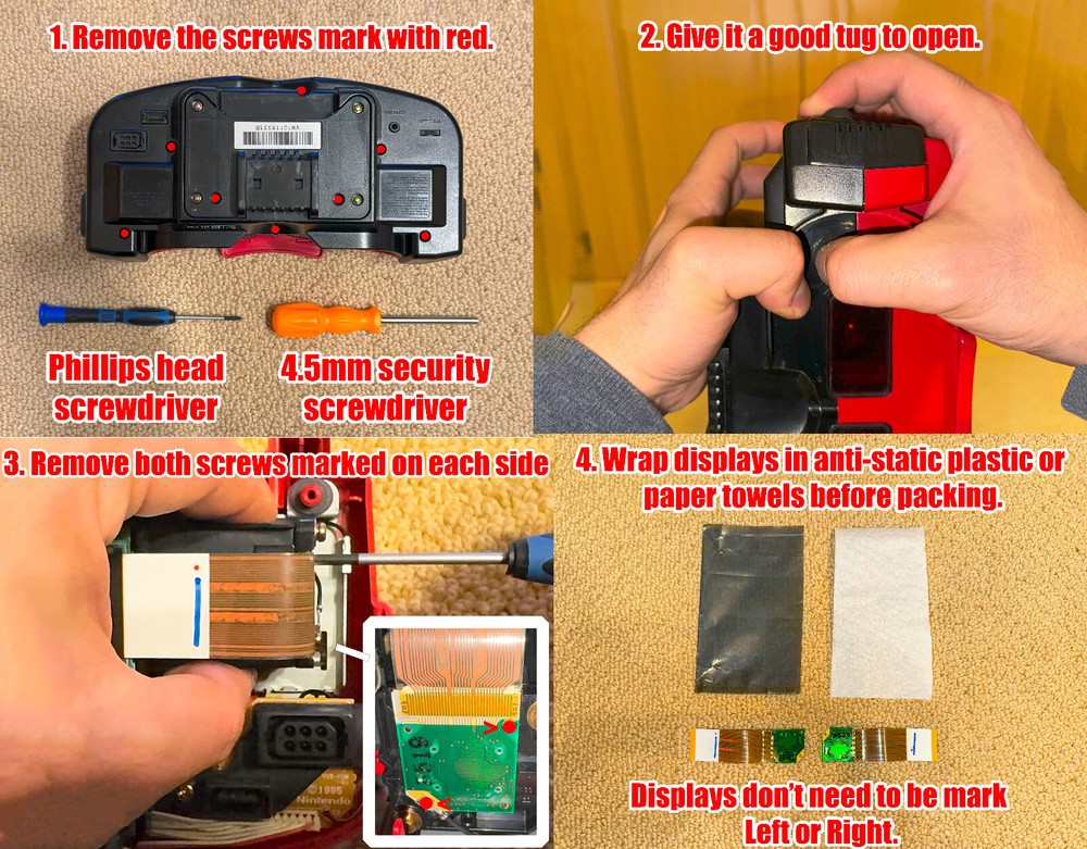 Virtual Boy Permanent Screen Solder Fix Professional Repair Service