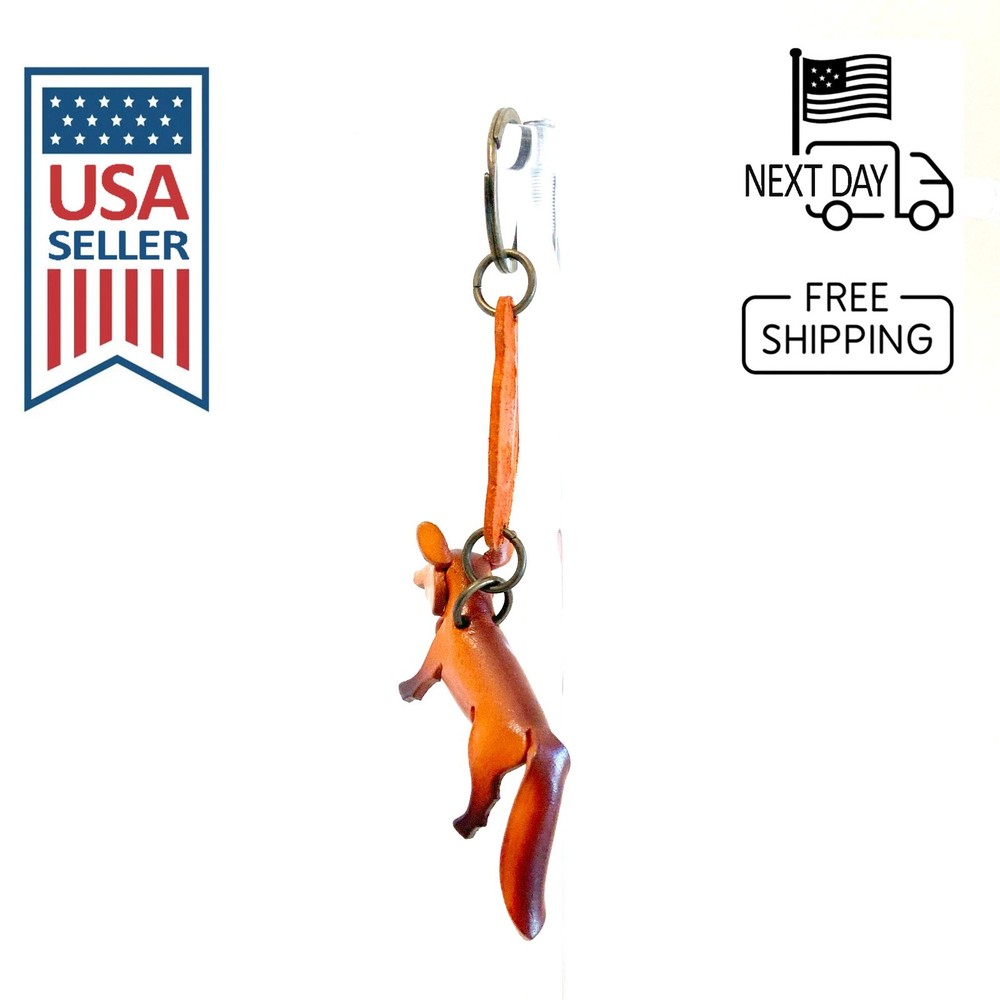 Fox Handmade Leather Keyring