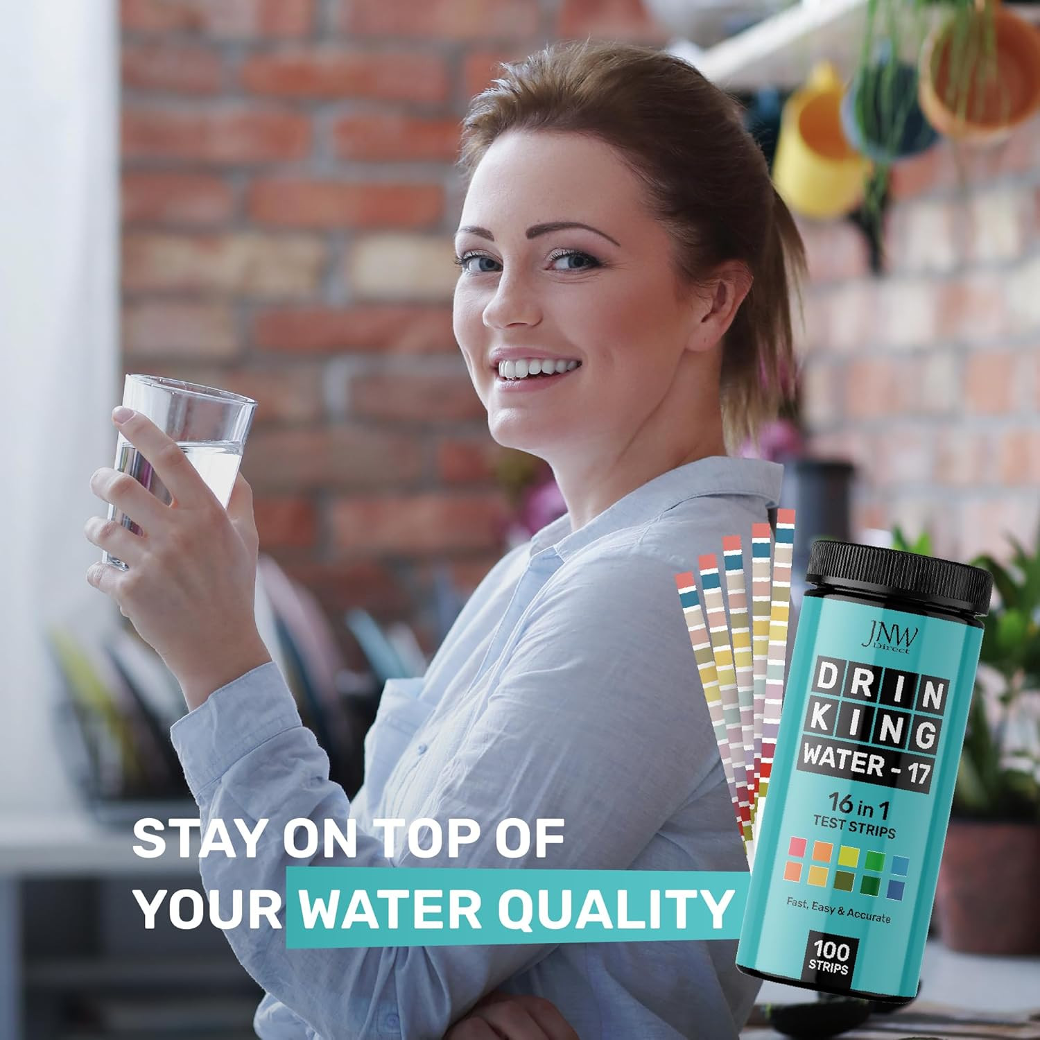 17-in-1 Drinking Water Test Kit - 100 Strips + 2 Bacteria Tester Kits - Well, Ta