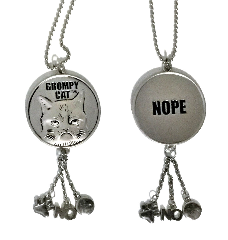 Grumpy Cat Metal Keychain