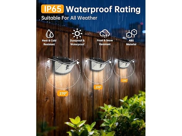 Aootek Solar Motion Sensor Lights, 6 Pack