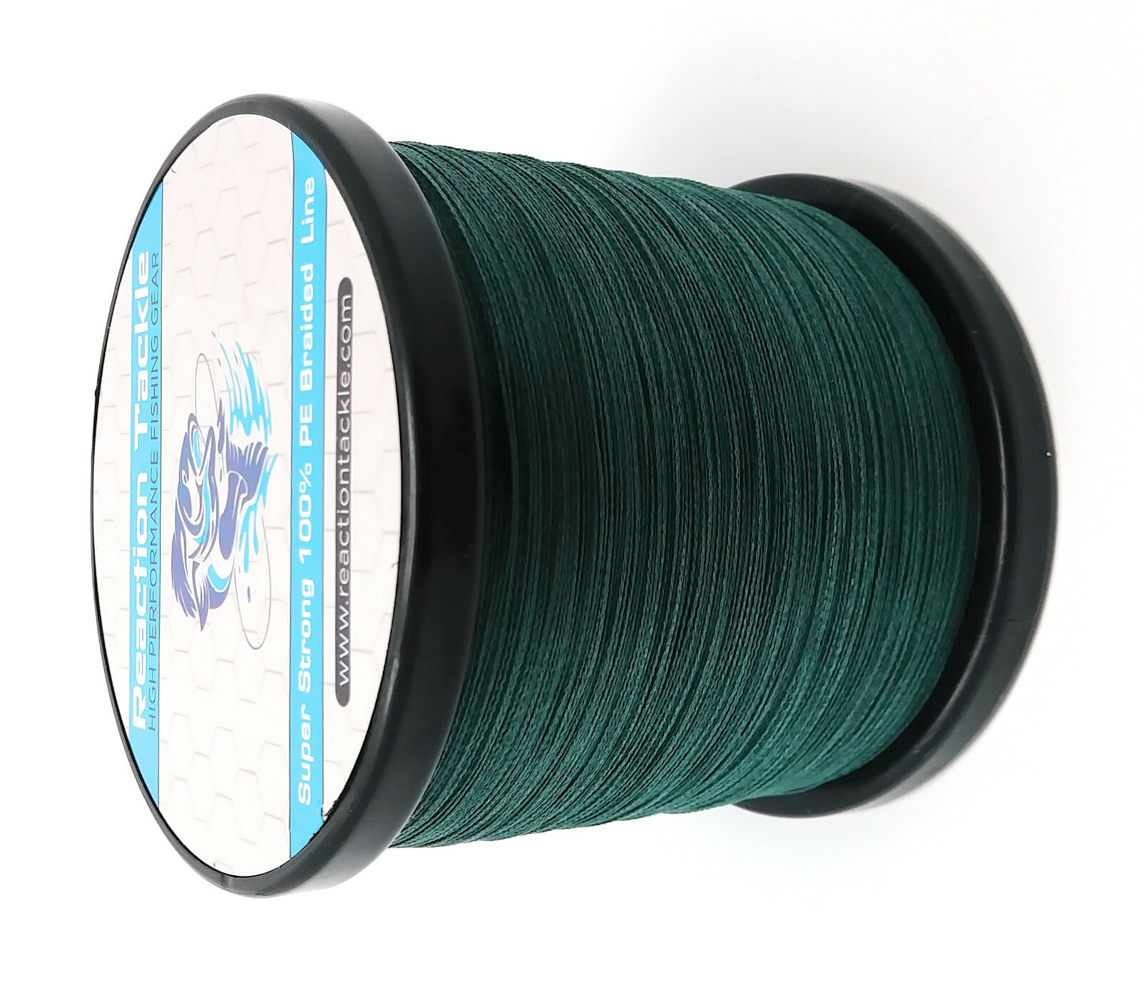 Reaction Tackle Braided Fishing Line / Braid - Moss Green 4 and 8 Strands