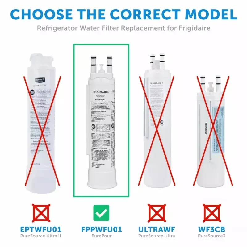 2 pack Frigidaire FPPWFU01 PWF-1 Refrige PurePour Water &Ice Refrigerater Filter