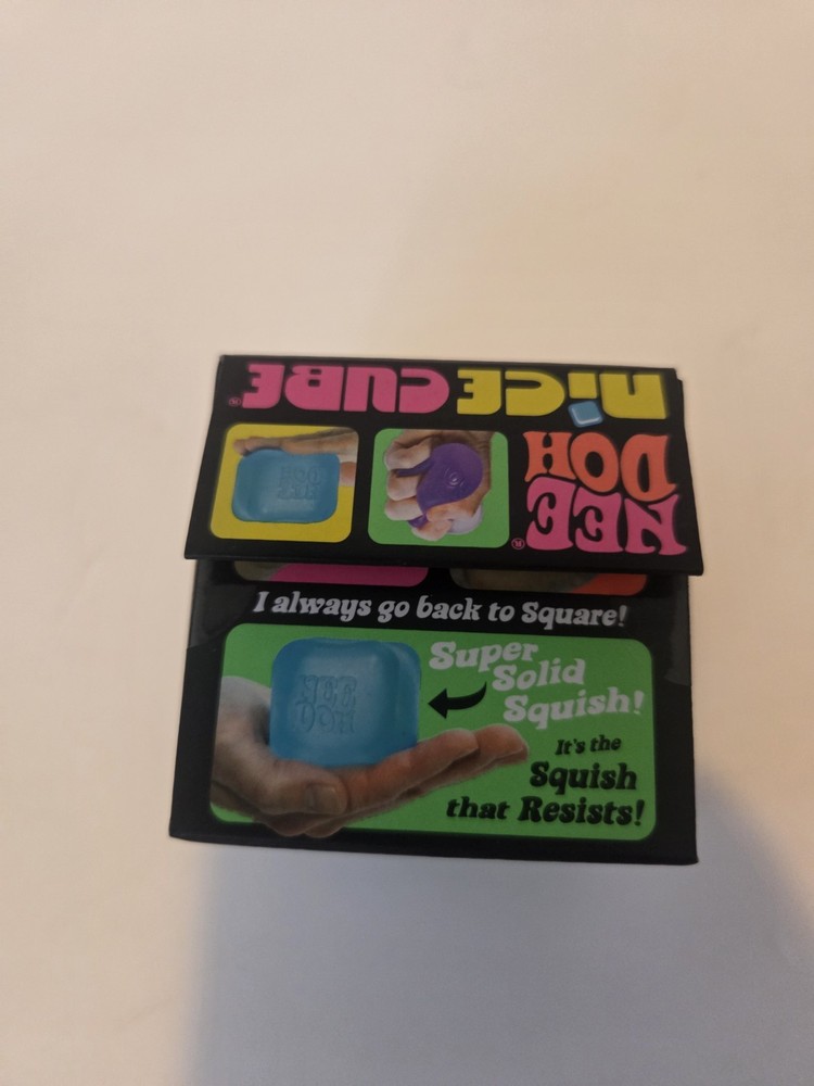 Needoh Nice Cube Purple Sensory Squeeze Toy with Super Solid Squish - 2.25" Cube