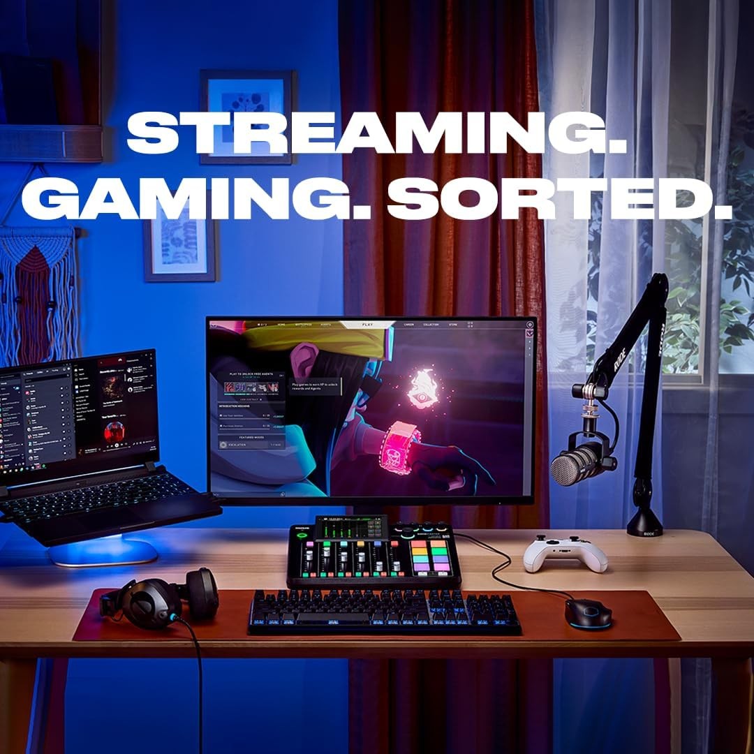 RODECaster Pro II All-in-One Audio Console for Podcasting Streaming Music Black