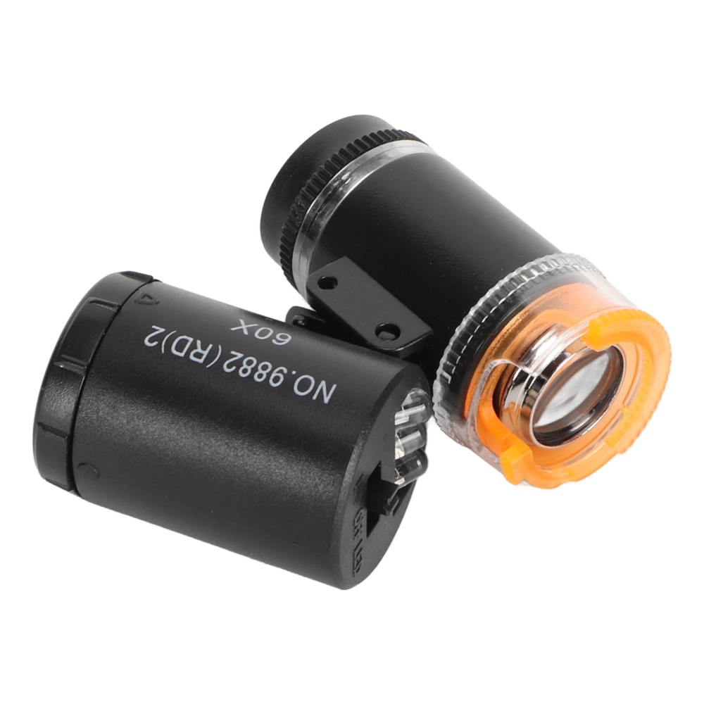 Mini 60X LED Microscope & UV Currency Detector Adjustable Light Angle PocketNew☚