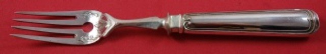 Fiddle Thread German .800 Silver Fish Fork All Silver Brite-Cut Pcd HH 7 1/4"