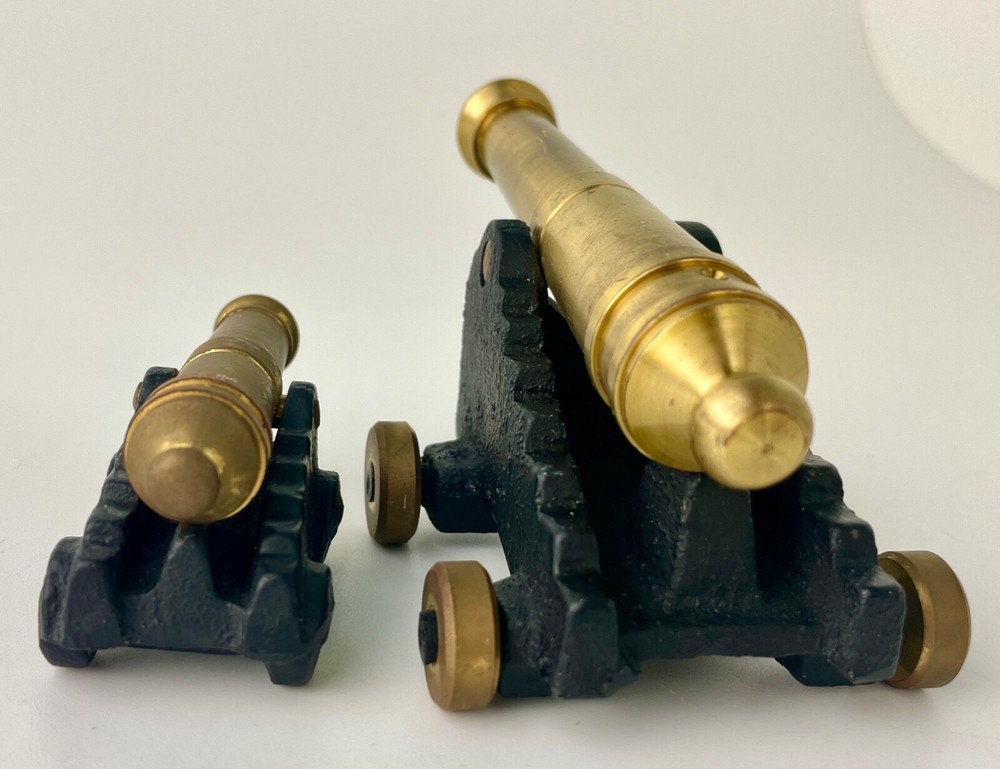 Toy Miniature Cannons Brass and Cast Iron. 2