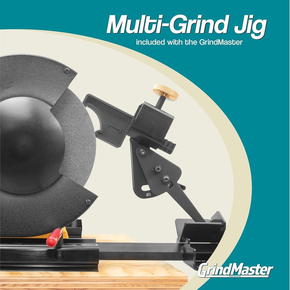 Grindmaster Lathe Tool Sharpening Jig with Quad Setup, Multi-Grind Jig and Two S